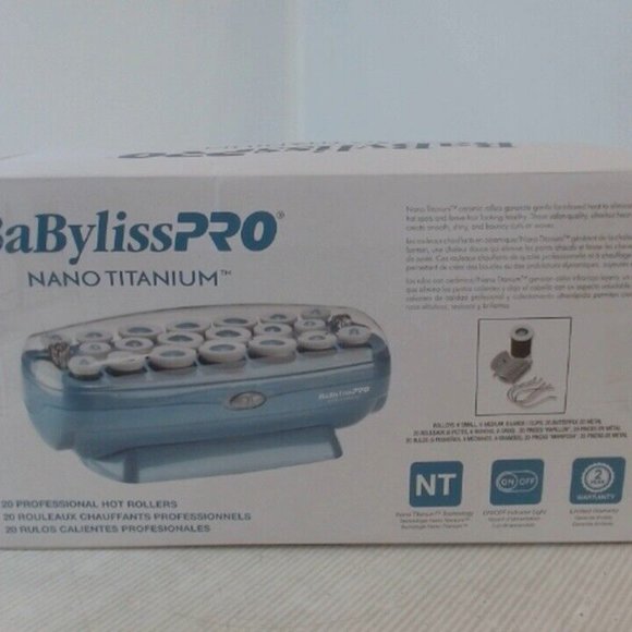 NEW BABYLISSPRO NANO TITANIUM PROFESSIONAL 20 ROLLER HAIRSETTER HOT ROLLERS - Picture 6 of 6